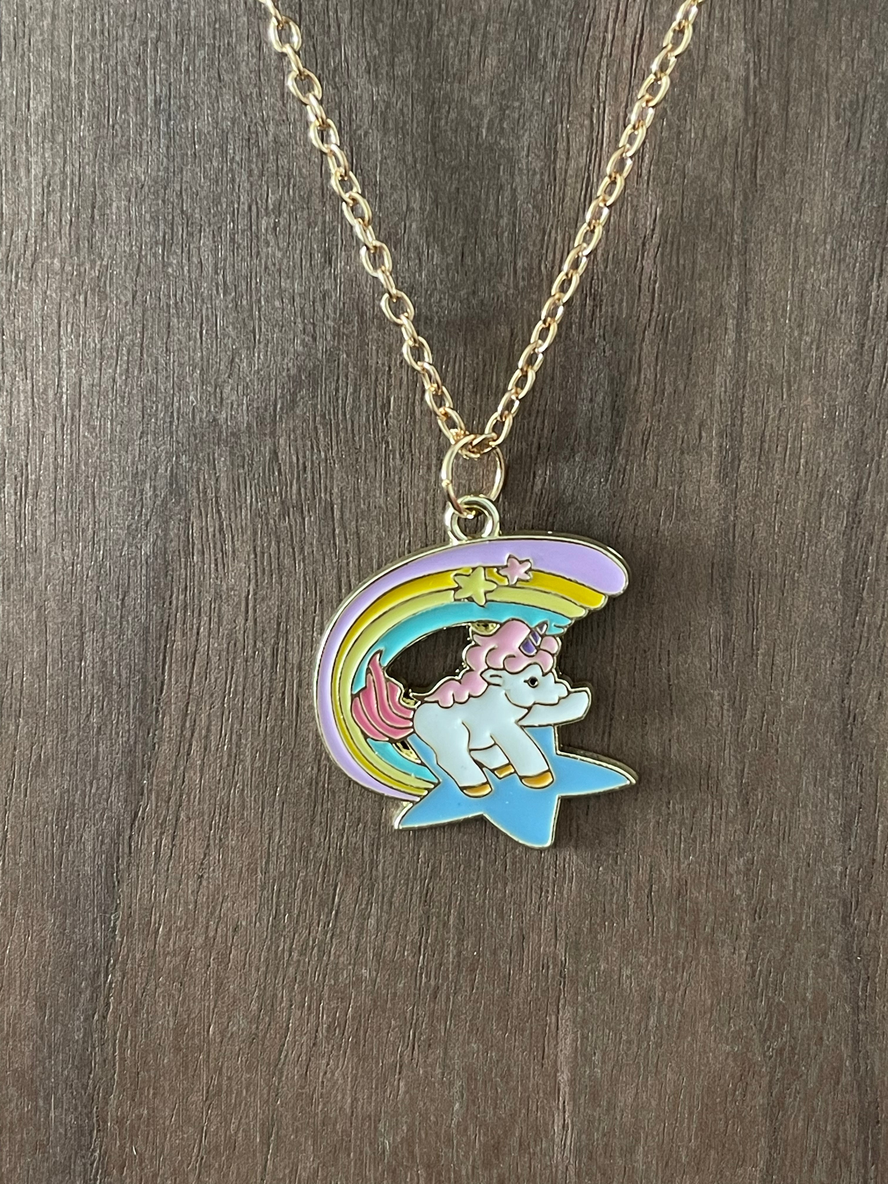Rainbow Unicorn Pendant Necklace